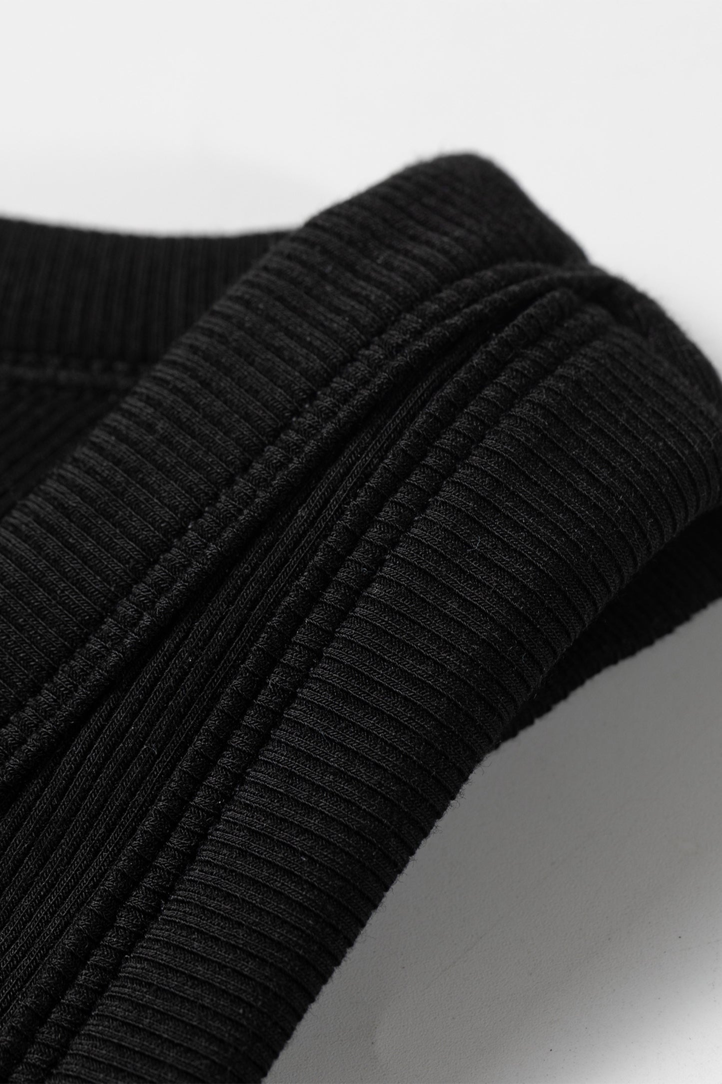 Black Slim Ribbed Padded Tank Top
